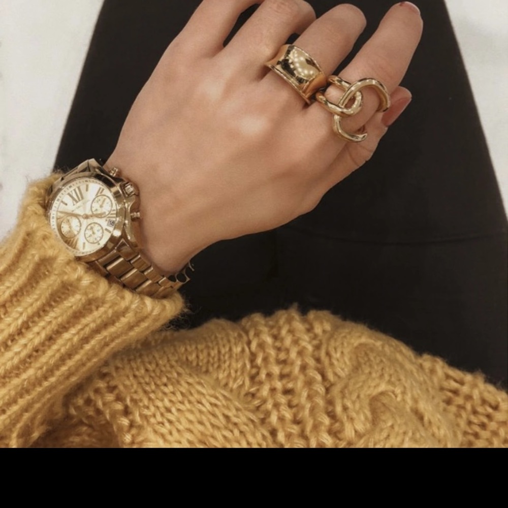 Double Line Cross winding Rings - Picture 7 of 8